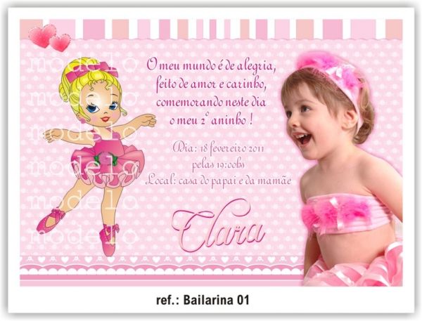 convite de aniversario